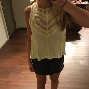 Free people yellow tank top