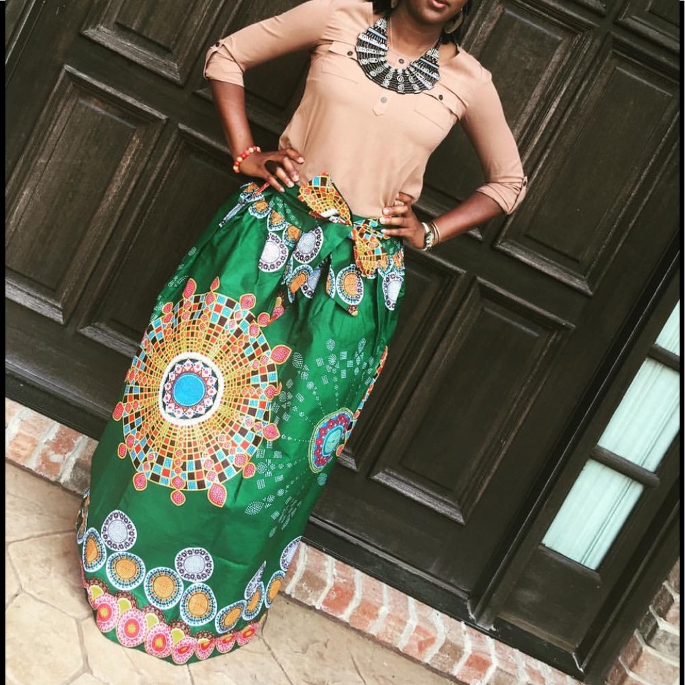 African printed skirt