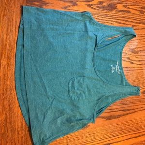 American eagle green crop top with pocket