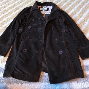 Cute dark brown corduroy jacket for a princess