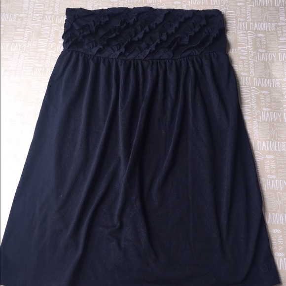 Diagonal Strapless Ruffle Swimwear Cover-Up Dress - Picture 2 of 6