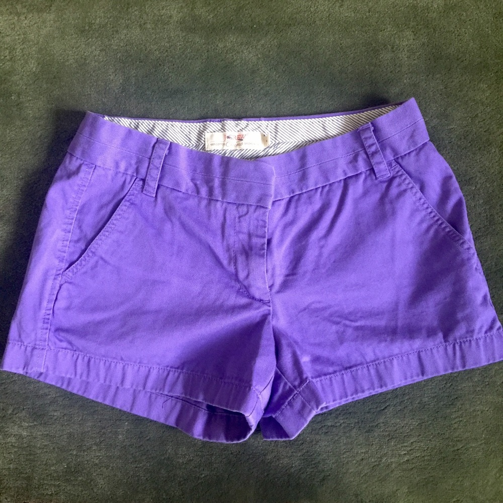 J. Crew Chino Broken-In shorts size 4 Purple