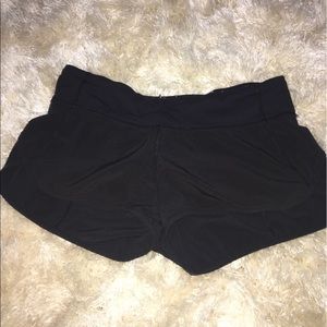 Black lululemon speed short