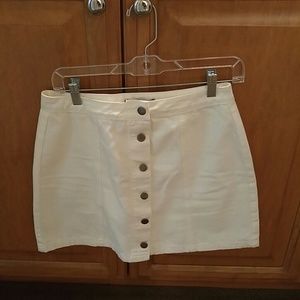 White Jean Skirt RESERVED until 8.13.17