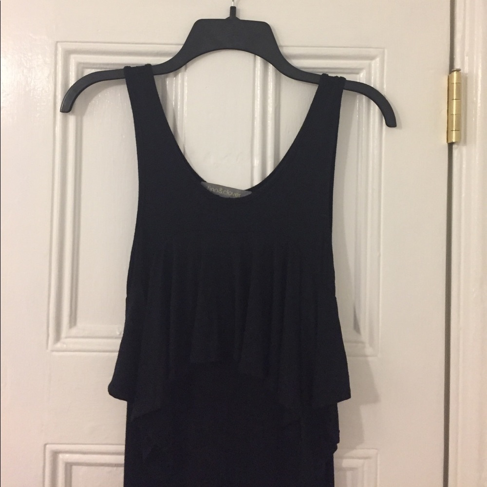 Black maxi dress with top accent