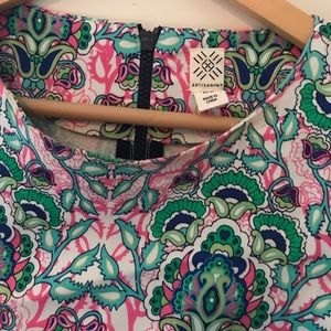 Patterned shirt dress