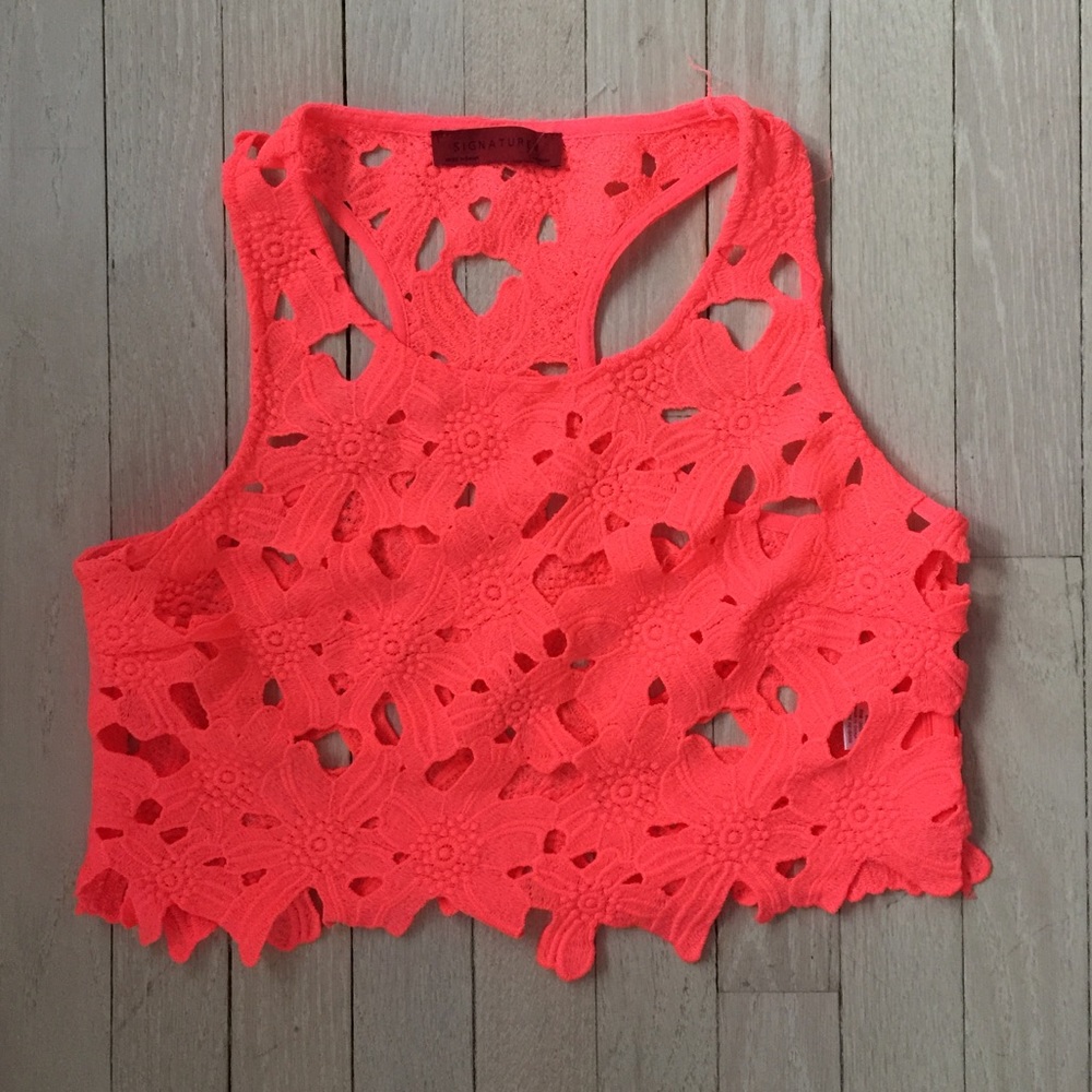 Coral crop top