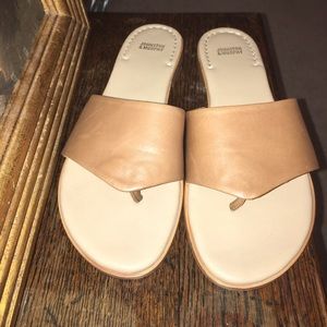 Camel Brown Slide on Sandals