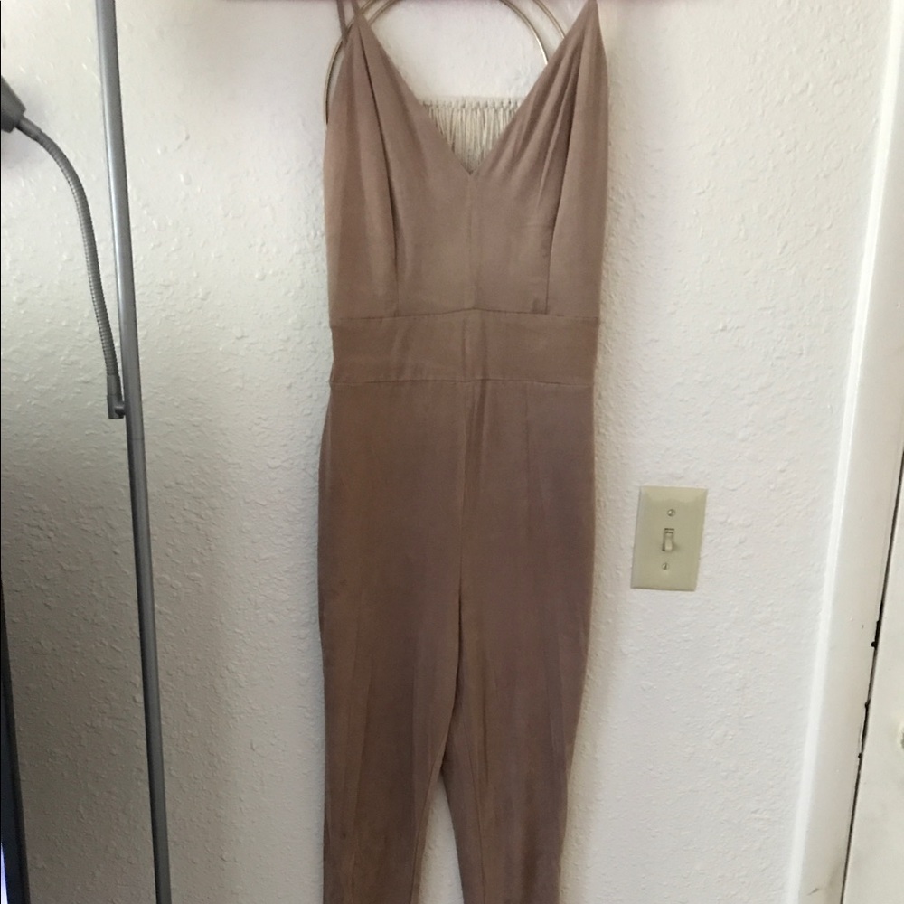 Nude Velvet Jumpsuit