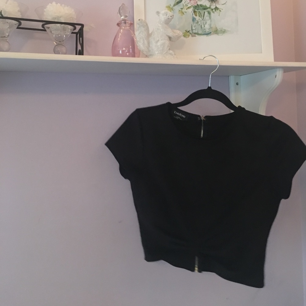 A crop top formal shirt from BEBE.