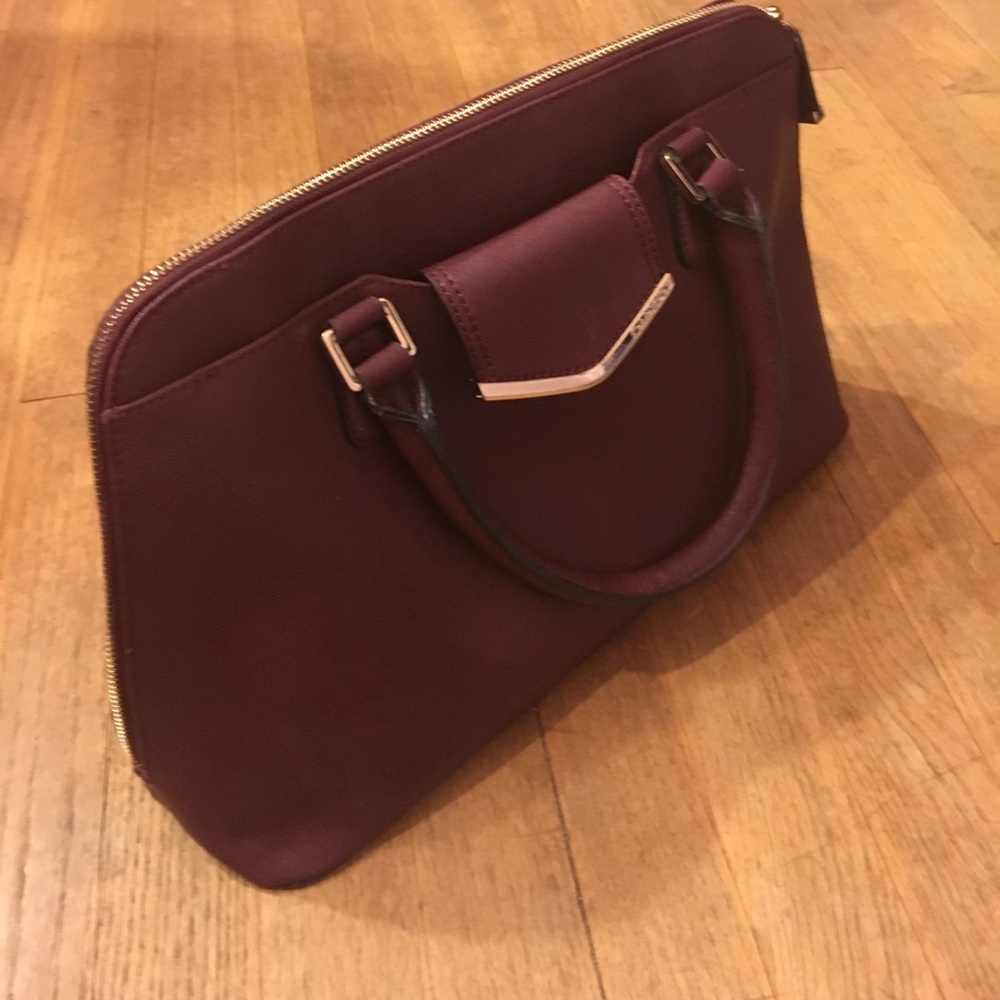 Calvin Klein On My Corner Saffiano Leather Satchel