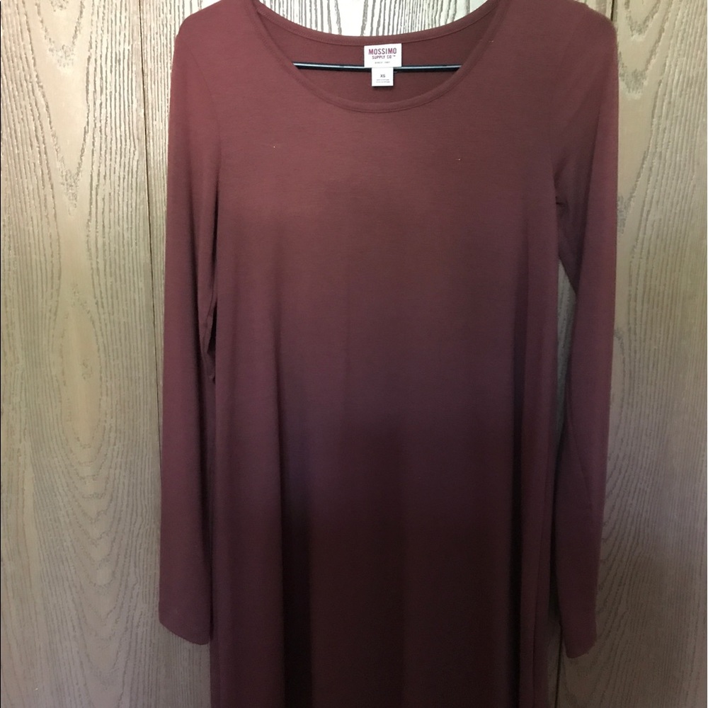 Brown Long Sleeve Dress