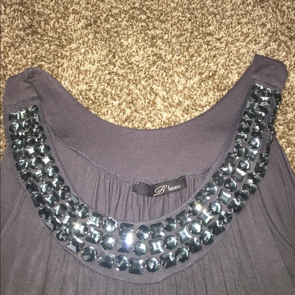 Gray summer long tank top - Picture 3 of 5