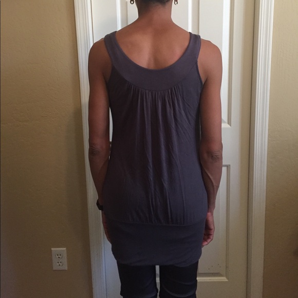 Gray summer long tank top - Picture 2 of 5