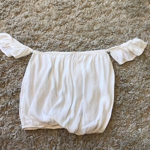Brandy Melville Beccah White crop top