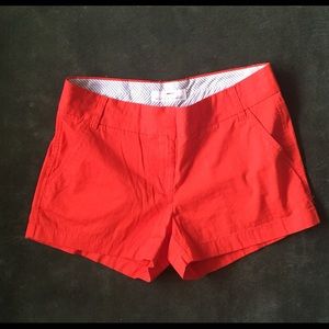 J. Crew Chino Broken-In shorts. Size 4. Red.