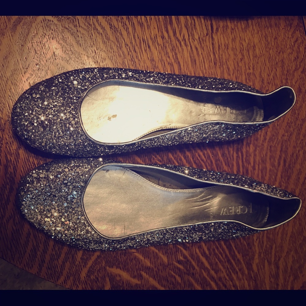 J.Crew RARE glitter flats! PRICE DROP!
