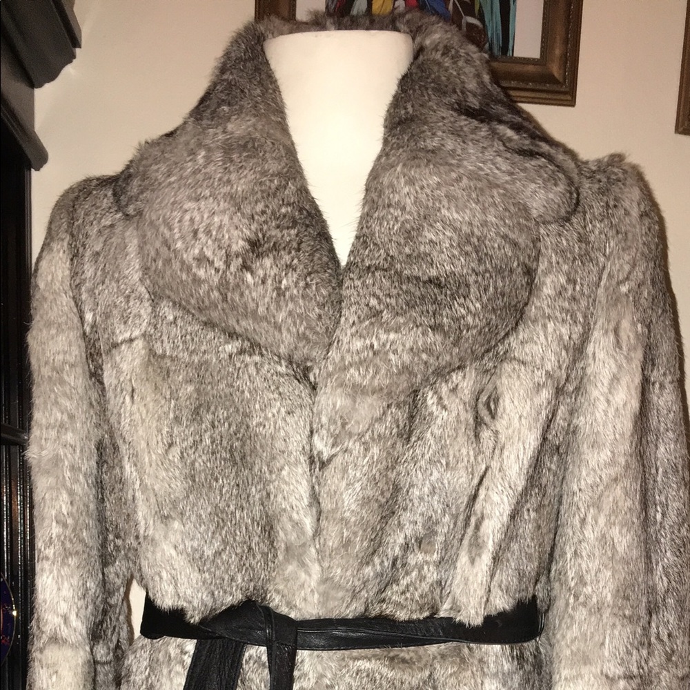 Rabbit fur coat
