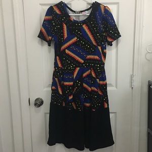 ✨ Like New ✨ Large LuLaRoe Amelia Color Block Hem