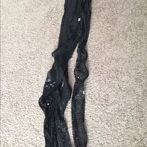 black sequin string scarf