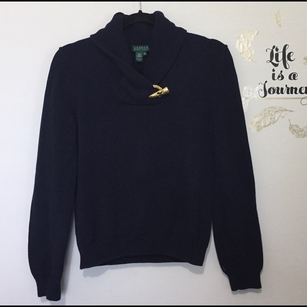 Lauren Ralph Lauren Cowl Neck Toggle Sweater