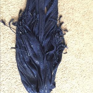 navy blue sequin scarf