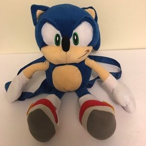 Plush Sonic The Hedgehog backpack NWT