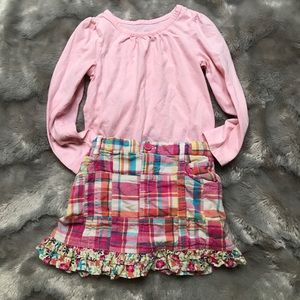 plaid children's place24m skirt &Circo 2T top