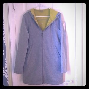 Athleta XL EUC Thin fleece lined gray jacket