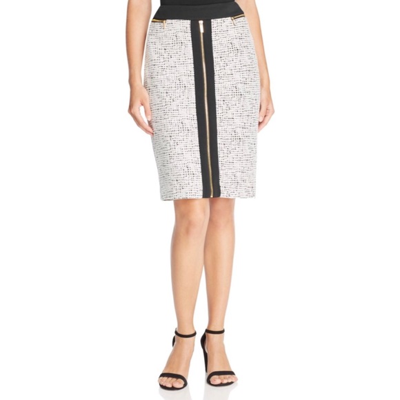 Calvin Klein Dresses & Skirts - Calvin Klein Zip Front Jacquard Pencil Skirt