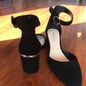 Nine West black sandals heels