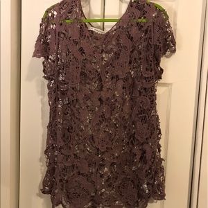 Open lace shirt.... cute with a cami underneath