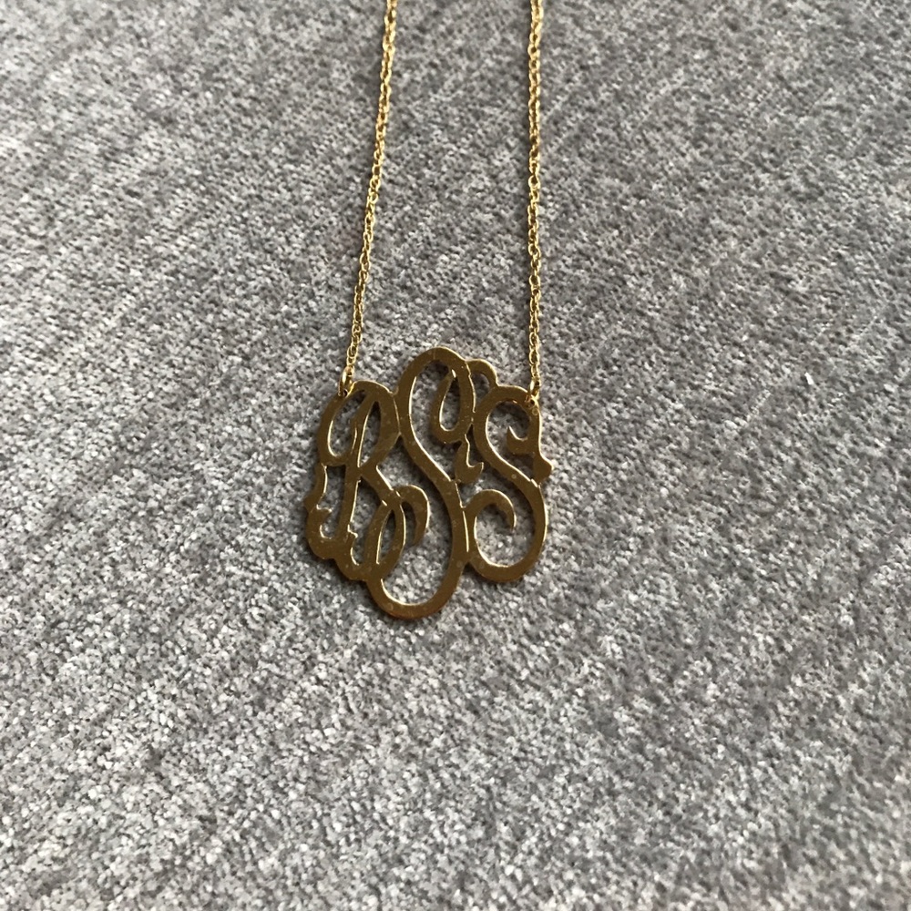 Gold initial necklace