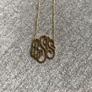 Gold initial necklace