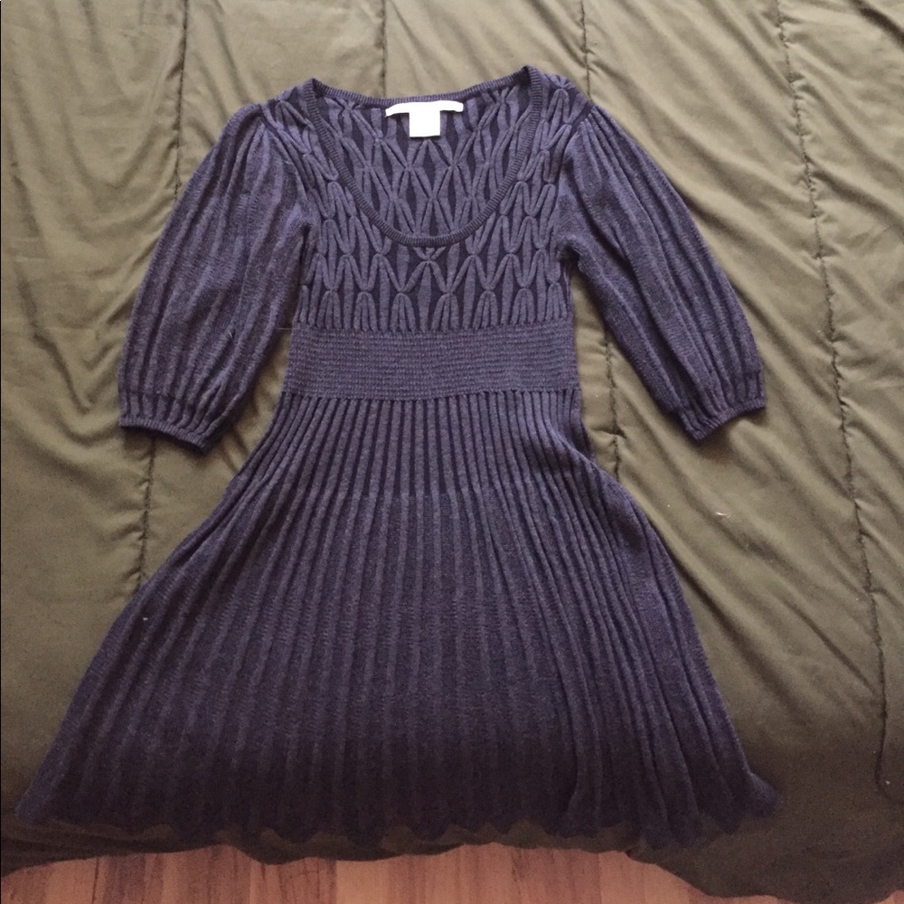 Charcoal Gray 3/4 Sleeve Dress