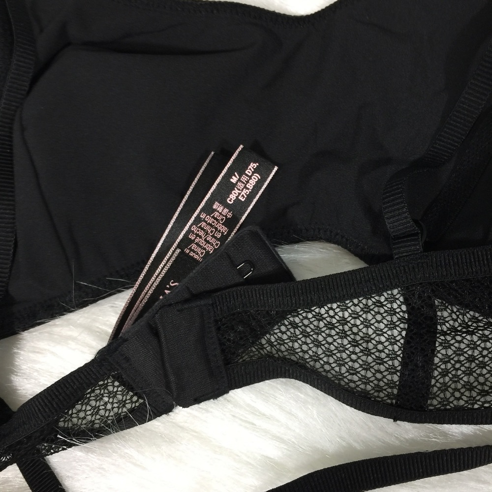 Victoria's Secret Black Wrap Bralette Medium M VS - Picture 4 of 4