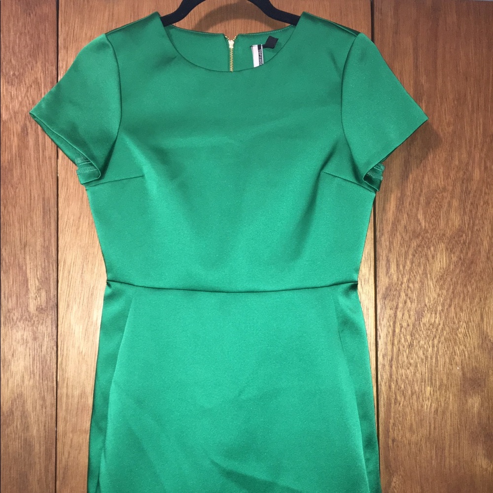 Elegant green cocktail dress