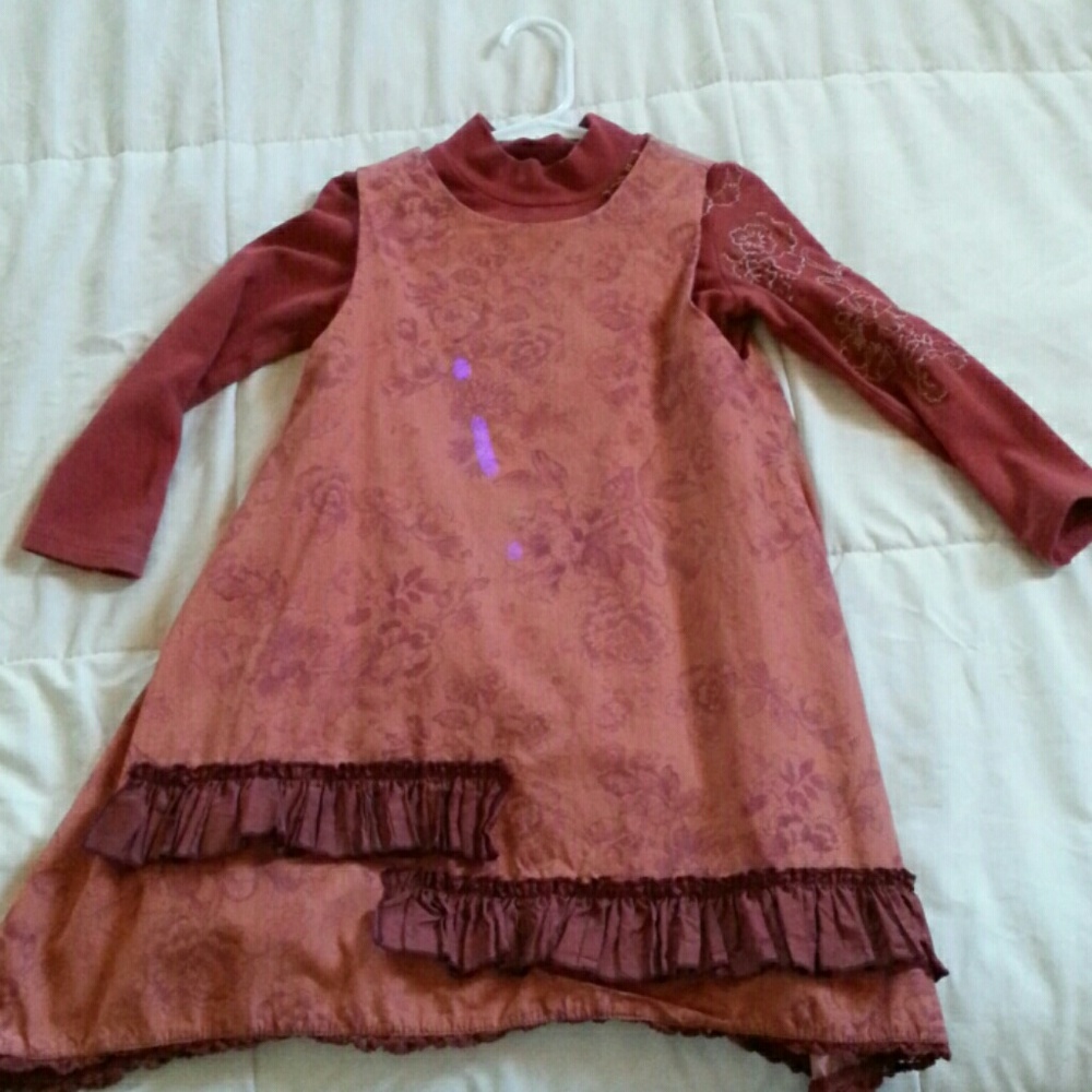 Girls Jean Bourget 2 piece dress set