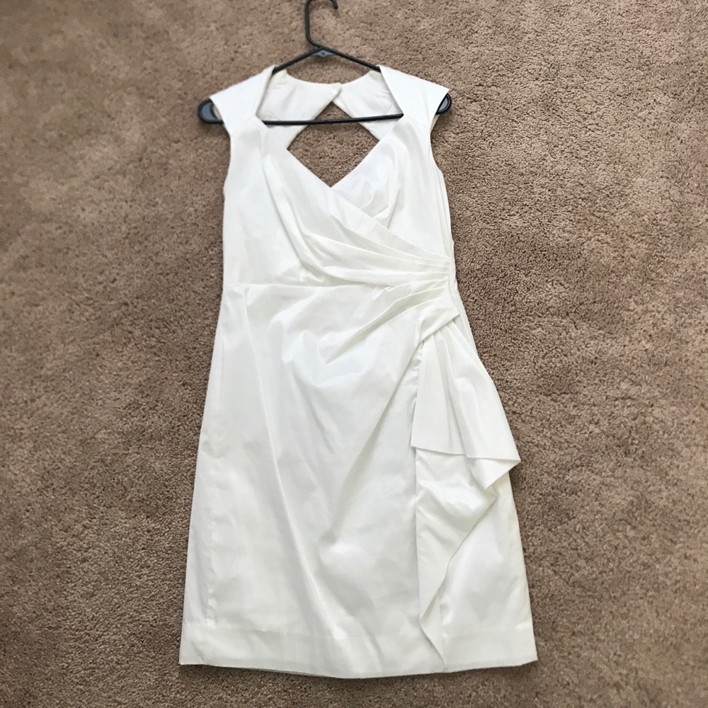 Maggy London white dress with keyhole back