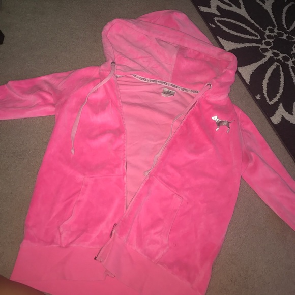 pink velvet zip up jacket