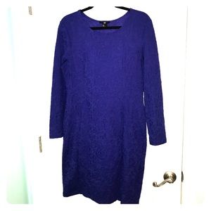 Dark Blue Printed Dress