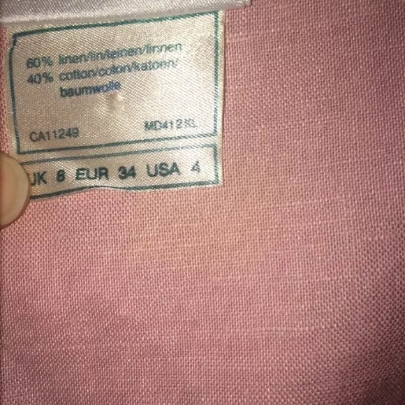 Vtg Laura Ashley grunge 90s tea pink dress lace 4 - Picture 6 of 6