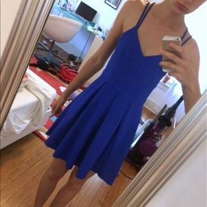 Royal blue strappy dress
