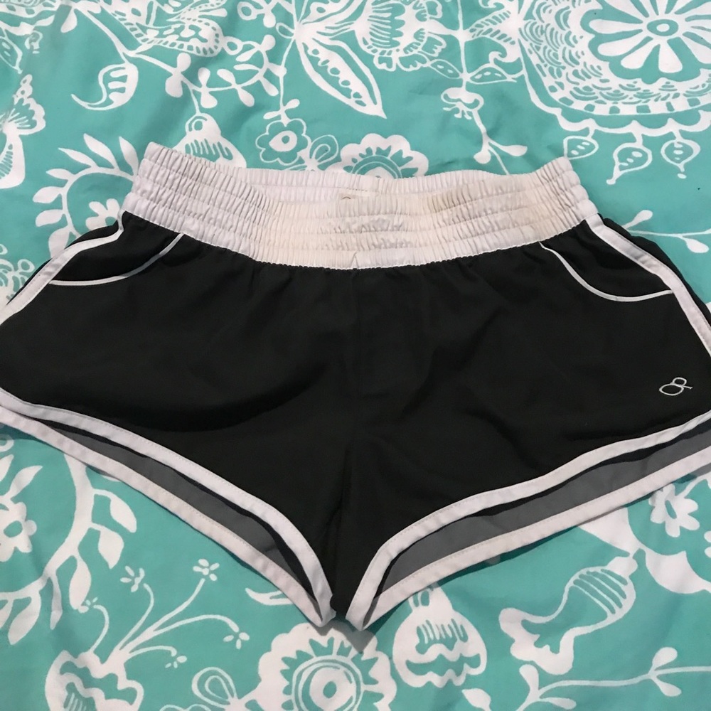 Black and white retro board shorts