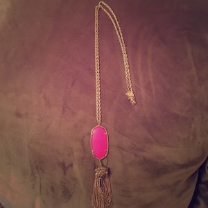 Kendra Scott Rayne long pendant necklace in pink