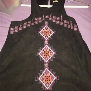 Hollister suede tank top