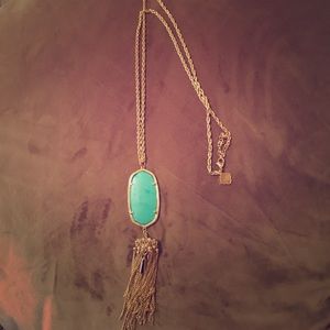 Kendra Scott Rayne long necklace in turquoise