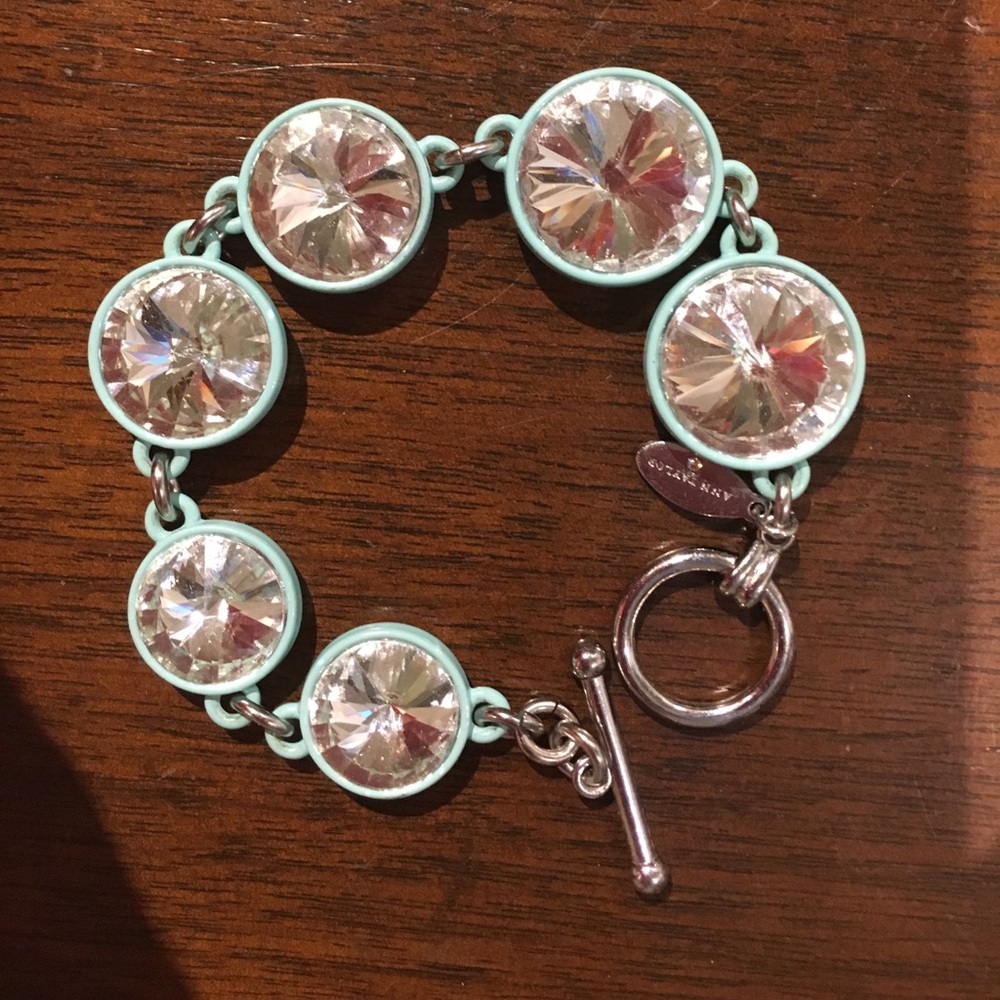 Ann Taylor Jeweled Aqua Bracelet