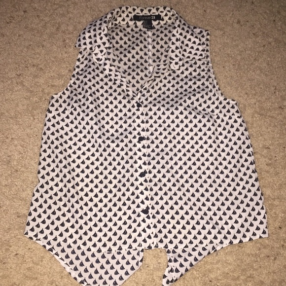 Forever 21 Boats Button-Up Blouse - Picture 1 of 1