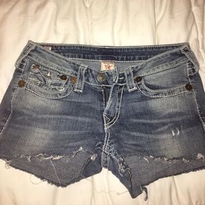 True Religion Distressed Cut-off shorts